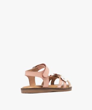 Sandales en cuir à brides croisées et fermeture à scratch fille - Tanéo vue4 - TANEO GEMO FOR GOOD - GEMO