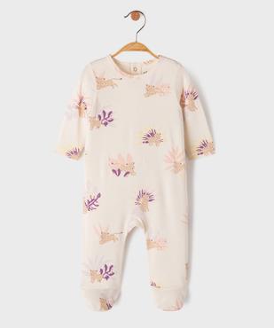 Pyjama dors-bien à pont-dos en jersey de coton imprimé bébé vue2 - GEMO 4G BEBE - GEMO