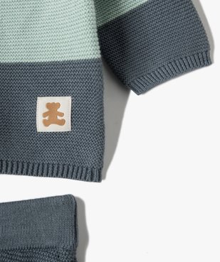 Ensemble bébé layette 3 pièces : brassière + pantalon + bonnet - LuluCastagnette vue4 - LULUCASTAGNETTE - GEMO