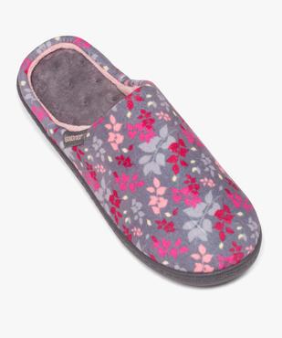 Chaussons femme mules en velours avec motifs - Isotoner vue5 - ISOTONER - GEMO