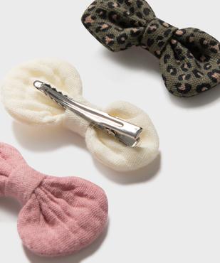Pinces pour les cheveux en gaze de coton fille (lot de 3) vue2 - GEMO (ACCESS) - GEMO