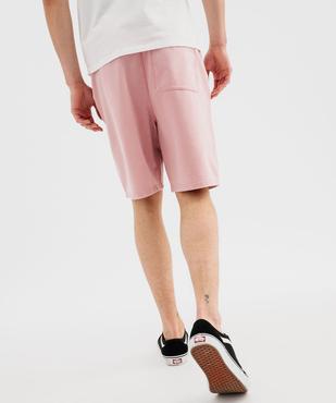 Bermuda en maille délavée au coloris unique homme vue3 - GEMO (HOMME) - GEMO