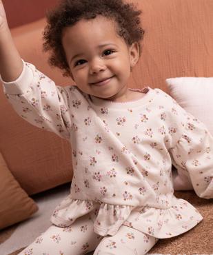 Sweat imprimé à volants bébé fille vue5 - GEMO 4G BEBE - GEMO