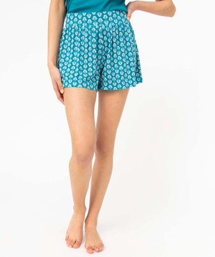 Short de pyjama femme ample à motifs fleuris vue1 - GEMO(HOMWR FEM) - GEMO