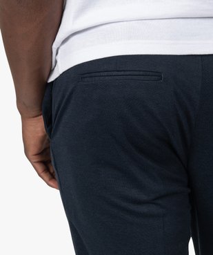 Pantalon homme en maille extensible avec taille ajustable vue2 - GEMO (HOMME) - GEMO