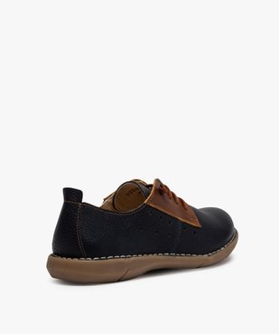 Derbies femme confort bicolores à lacets élastiques vue4 - GEMO (CASUAL) - GEMO