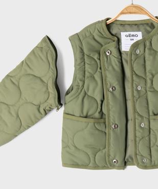 Blouson matelassé avec manches amovibles bébé fille vue3 - GEMO(BEBE DEBT) - GEMO