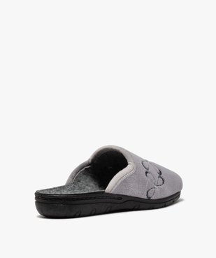 Chaussons pour femme mules dessus velours brodé vue4 - GEMO(HOMWR FEM) - GEMO