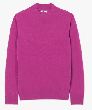 Pull femme col montant coloris uni vue4 - GEMO (MAILLE) - GEMO