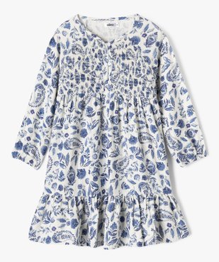 Robe à manches longues fleurie et pailletée fille vue1 - GEMO (ENFANT) - GEMO