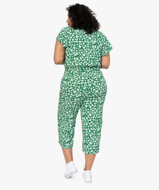 Combinaison femme à motifs fleuris vue3 - GEMO (G TAILLE) - GEMO