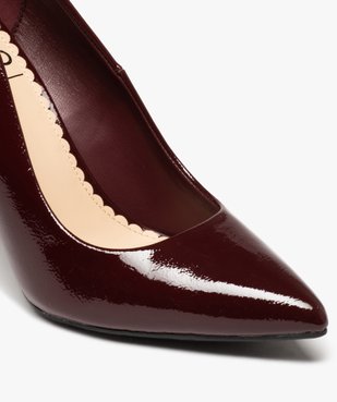 Escarpins femme vernis à talon aiguille et bout pointu vue6 - GEMO(URBAIN) - GEMO