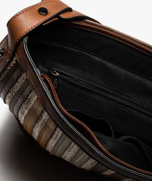 Sac femme forme seau tressé porté épaule vue3 - GEMO (ACCESS) - GEMO