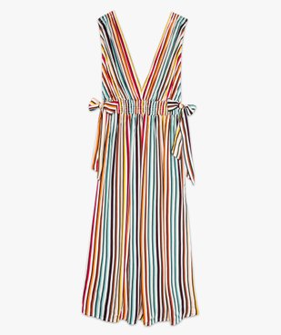 Robe femme longue spécial plage avec décolleté en V vue4 - GEMO (PLAGE) - GEMO