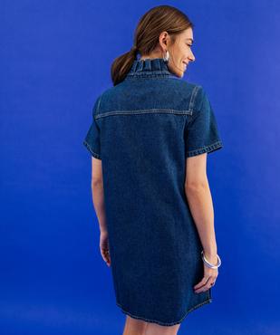 Robe en jean courte à col victorien femme vue3 - GEMO 4G FEMME - GEMO