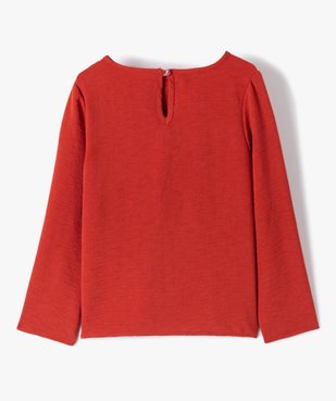 Blouse fille à manches longues en maille texturée vue4 - GEMO (ENFANT) - GEMO
