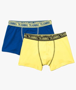 Lot de 2 boxers unis avec surpiqûres apparentes vue1 - GEMO (JUNIOR) - GEMO