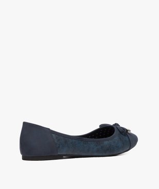 Ballerines femme à effet de matières et nœud décoratif vue4 - GEMO(URBAIN) - GEMO