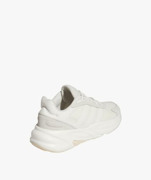 Baskets femme unies running avec dessus en cuir suédé et en mesh à semelle épaisse - Adidas vue4 - ADIDAS - GEMO