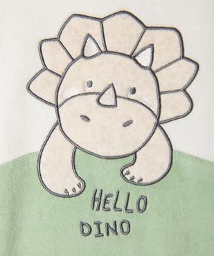 Pyjama dors-bien en velours à motif dinosaure bébé garçon vue2 - GEMO(BB COUCHE) - GEMO