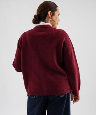 Gilet avec col chemise femme grande taille vue3 - GEMO (G TAILLE) - GEMO