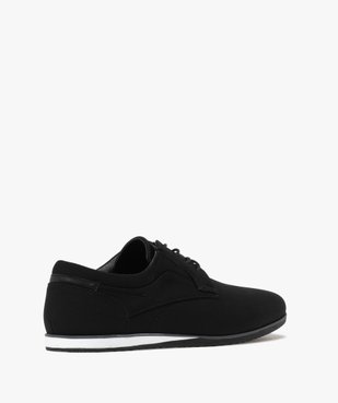 Derbies homme à semelle sportswear dessus textile  vue4 - MARIO BALDANO - GEMO