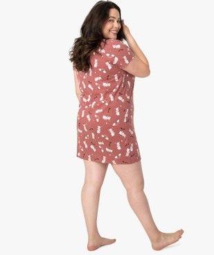 Chemise de nuit femme à manches courtes avec motif vue3 - Nikesneakers(HOMWR FEM) - Nikesneakers