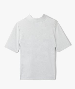Tee-shirt fille à manches courtes et col montant à paillettes vue3 - GEMO (JUNIOR) - GEMO