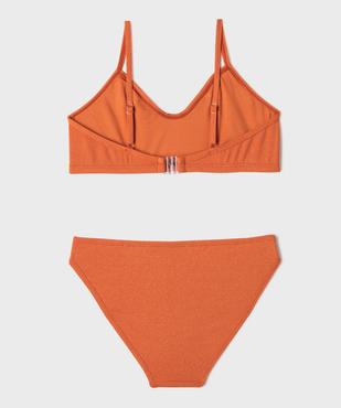 Maillot de bain 2 pièces aux reflets pailletés fille vue3 - GEMO (JUNIOR) - GEMO