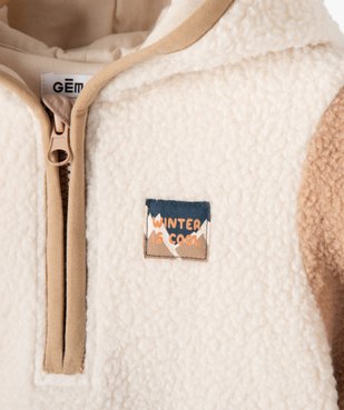 Sweat polaire à capuche bébé garçon vue3 - GEMO(BEBE DEBT) - GEMO