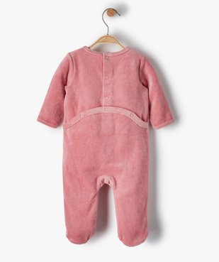 Pyjama bébé fille en velours avec motif koala vue3 - GEMO(BB COUCHE) - GEMO