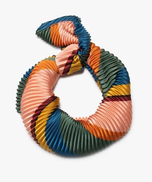 Foulard femme multicolores en matière gaufrée vue2 - GEMO (ACCESS) - GEMO