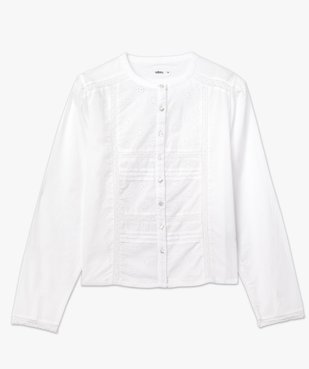 Chemise manches longues avec broderie anglaise femme vue4 - GEMO(FEMME PAP) - GEMO