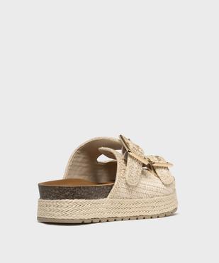 Mules double bride en textile avec semelle plateforme femme - 5 Miles vue4 - 5 MILES - GEMO