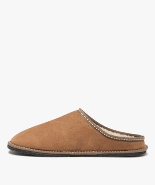 Chaussons homme mules couvrantes en suédine unie vue3 - GEMO(HOMWR HOM) - GEMO