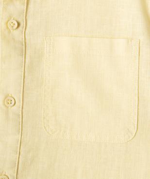 Chemise à manches courtes en lin et coton garçon vue3 - GEMO (ENFANT) - GEMO