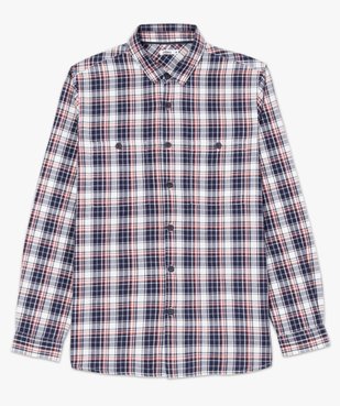 Chemise homme à carreaux et poches poitrine vue4 - GEMO (HOMME) - GEMO