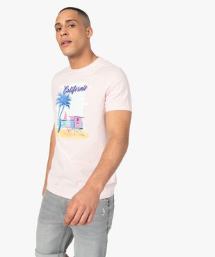 Tee-shirt homme avec large motif Californie vue1 - GEMO (HOMME) - GEMO