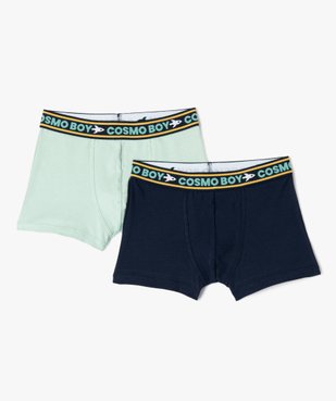 Boxer en coton stretch uni garçon (lot de 2) vue1 - GEMO 4G GARCON - GEMO