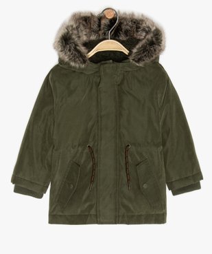 Blouson bébé garçon doublé sherpa avec capuche vue1 - GEMO(BEBE DEBT) - GEMO