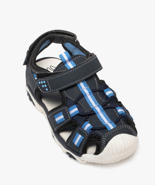 Sandales sport look randonnée à bout fermé et à scratchs garçon vue5 - BUGGY - GEMO