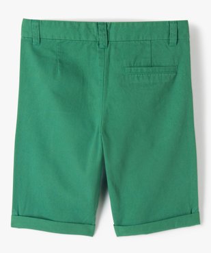 Bermuda coupe chino regular en toile de coton garçon vue3 - GEMO 4G GARCON - GEMO