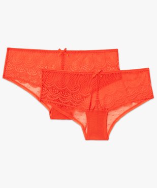 Shorty en dentelle et plumetis femme (lot de 2) vue4 - GEMO(HOMWR FEM) - GEMO
