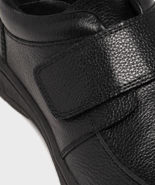 Mocassins à scratch en cuir grainé homme vue6 - G'FLEX - GEMO