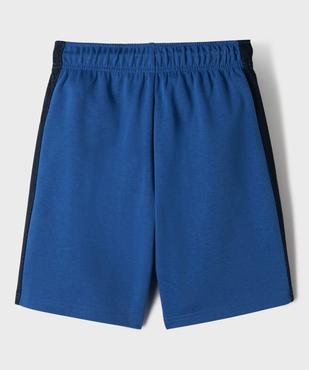 Bermuda de sport avec bandes latérales ajourées garçon - Camps United vue3 - CAMPS - GEMO