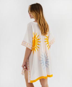 Robe de plage en coton léger à motif femme vue4 - GEMO (PLAGE) - GEMO