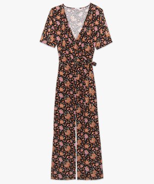 Combinaison pantalon femme grande taille à motifs fleuris et haut cache-cœur vue4 - GEMO (G TAILLE) - GEMO