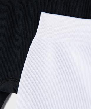 Boxer en maille côtelée extensible fille (lot de 2) vue2 - GEMO 4G FILLE - GEMO