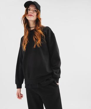 Sweat à col rond en molleton uni femme vue1 - GEMO 4G FEMME - GEMO