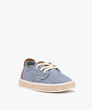 Baskets garçon en toile avec semelle en corde tressée vue2 - GEMO (ENFANT) - GEMO